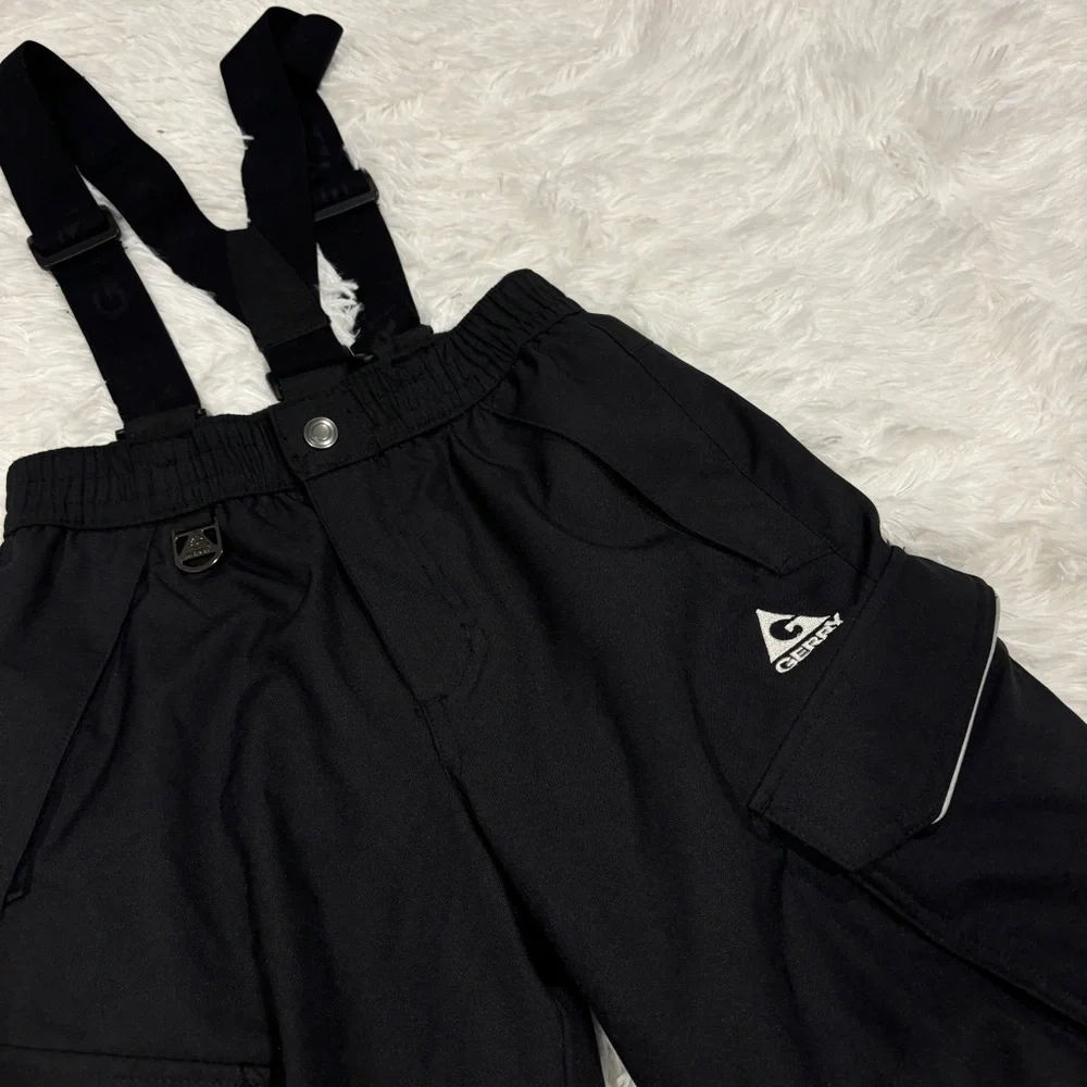 GERRY Performance Black Snow Bib Pants Removable Suspenders Youth Size M 10/12